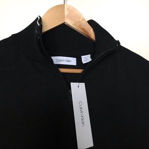 Calvin Klein Black Quarter Zip size: L